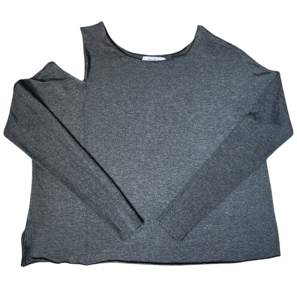 Bailey 44 Charcoal Cold Shoulder Sweatshirt - Picture 1 of 4